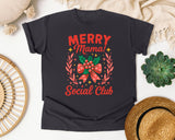 Merry Mama Social Club graphic tee in Graphite Comfort Colors 1717