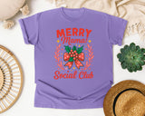 Merry Mama Social Club graphic tee in Violet Comfort Colors 1717