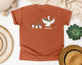 Christmas Goose and Marshmallows graphic tee in Yam Comfort Colors 1717