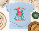Mistletoe Social Club graphic tee in Chambray Comfort Colors 1717