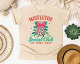 Mistletoe Social Club graphic tee in Ivory Comfort Colors 1717