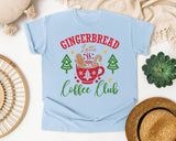 Gingerbread Latte Coffee Club graphic tee in Chambray Comfort Colors 1717