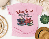 Dear Santa More Books Please graphic tee in Blossom Comfort Colors 1717