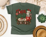 Deck the Halls and Pour the Cocoa graphic tee in Moss Comfort Colors 1717