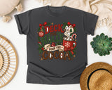 Deck the Halls and Pour the Cocoa graphic tee in Pepper Comfort Colors 1717