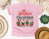All Booked for Christmas graphic tee in Blossom Comfort Colors 1717