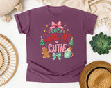 Cozy Christmas Cutie graphic tee in Berry Comfort Colors 1717