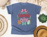 Cozy Christmas Cutie graphic tee in Blue Jean Comfort Colors 1717