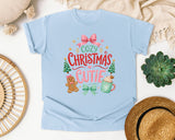 Cozy Christmas Cutie graphic tee in Chambray Comfort Colors 1717