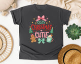 Cozy Christmas Cutie graphic tee in Pepper Comfort Colors 1717