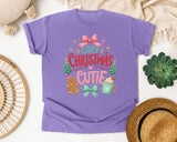 Cozy Christmas Cutie graphic tee in Violet Comfort Colors 1717