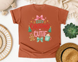 Cozy Christmas Cutie graphic tee in Yam Comfort Colors 1717