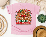 Gingerbread and Good Cheer graphic tee in Blossom Comfort Colors 1717