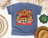Gingerbread and Good Cheer graphic tee in Blue Jean Comfort Colors 1717