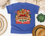 Gingerbread and Good Cheer graphic tee in Flo Blue Comfort Colors 1717