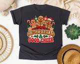 Gingerbread and Good Cheer graphic tee in Graphite Comfort Colors 1717