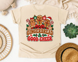 Gingerbread and Good Cheer graphic tee in Ivory Comfort Colors 1717