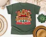 Gingerbread and Good Cheer graphic tee in Moss Comfort Colors 1717