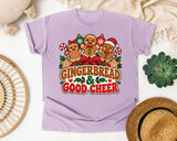 Gingerbread and Good Cheer graphic tee in Orchid Comfort Colors 1717