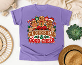 Gingerbread and Good Cheer graphic tee in Violet Comfort Colors 1717