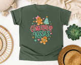 Gingerbread Kisses graphic tee in Moss Comfort Colors 1717