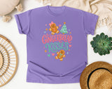 Gingerbread Kisses graphic tee in Violet Comfort Colors 1717