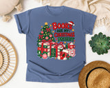 Books Are My Christmas Present graphic tee in Blue Jean Comfort Colors 1717