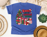 Books Are My Christmas Present graphic tee in Flo Blue Comfort Colors 1717