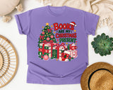 Books Are My Christmas Present graphic tee in Violet Comfort Colors 1717