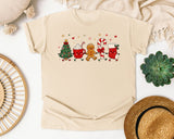 Dancing Christmas Treats graphic tee in Ivory Comfort Colors 1717