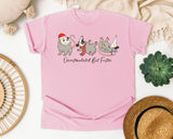 Overstimulated But Festive Possums graphic tee in Blossom Comfort Colors 1717