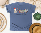 Overstimulated But Festive Possums graphic tee in Blue Jean Comfort Colors 1717