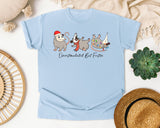 Overstimulated But Festive Possums graphic tee in Chambray Comfort Colors 1717