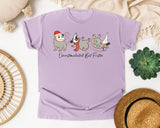 Overstimulated But Festive Possums graphic tee in Orchid Comfort Colors 1717