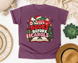 Books Before Carols graphic tee in Berry Comfort Colors 1717