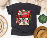 Books Before Carols graphic tee in Graphite Comfort Colors 1717