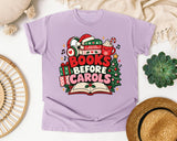 Books Before Carols graphic tee in Orchid Comfort Colors 1717