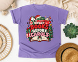 Books Before Carols graphic tee in Violet Comfort Colors 1717