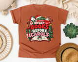 Books Before Carols graphic tee in Yam Comfort Colors 1717