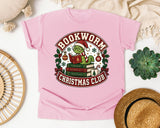 Bookworm Christmas Club graphic tee in Blossom Comfort Colors 1717