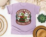 Bookworm Christmas Club graphic tee in Orchid Comfort Colors 1717
