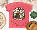 Bookworm Christmas Club graphic tee in Watermelon Comfort Colors 1717