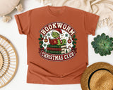 Bookworm Christmas Club graphic tee in Yam Comfort Colors 1717