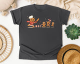 Gingerbread Chef Chasing Cookies graphic tee in Pepper Comfort Colors 1717