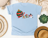 Ornament Monster Chase graphic tee in Chambray Comfort Colors 1717