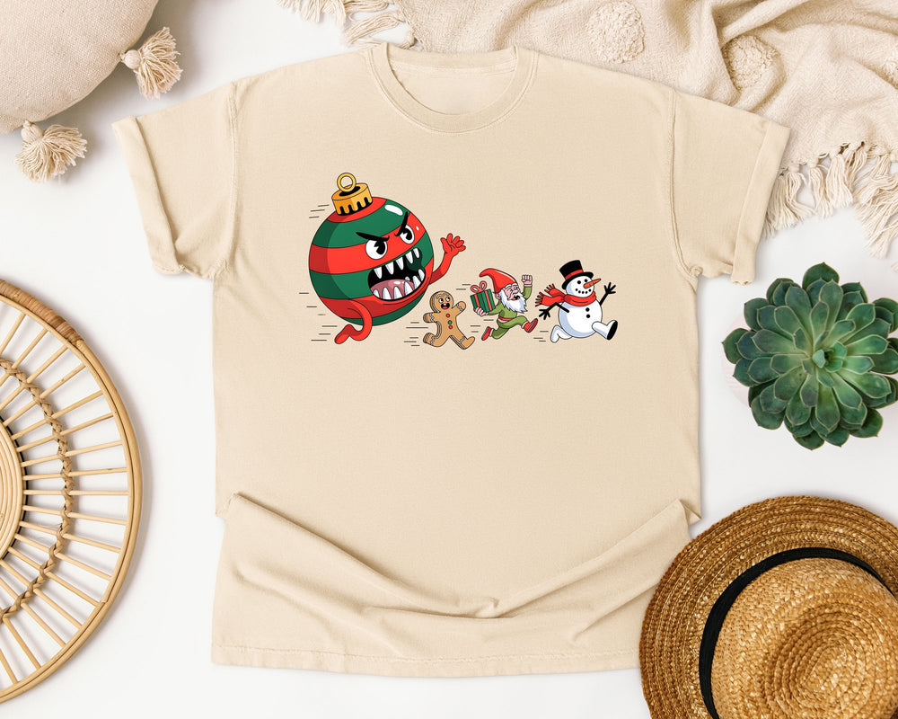 Ornament Monster Chase graphic tee in Ivory Comfort Colors 1717