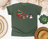 Ornament Monster Chase graphic tee in Moss Comfort Colors 1717