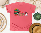 Ornament Monster Chase graphic tee in Watermelon Comfort Colors 1717