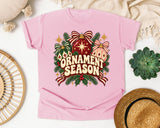 Ornament Season graphic tee in Blossom Comfort Colors 1717