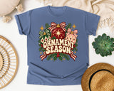 Ornament Season graphic tee in Blue Jean Comfort Colors 1717